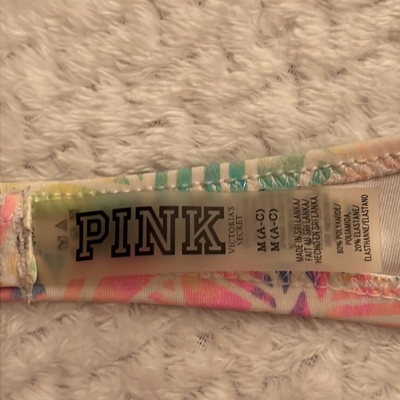 PINK Victoria Secret Women Bikini Halter Top Size Medium Halter Tie - Picture 5 of 7